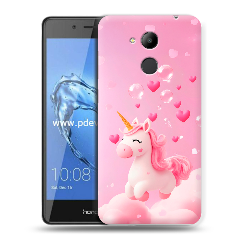 Пластиковый чехол на Huawei Honor 6C Pro с принтом Единорог Пластиковый чехол на Huawei Honor 6C Pro с принтом Единорог