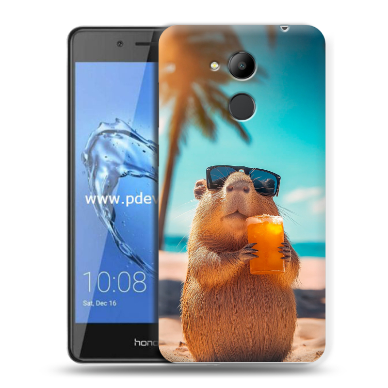 Пластиковый чехол на Huawei Honor 6C Pro с принтом Капибара Пластиковый чехол на Huawei Honor 6C Pro с принтом Капибара