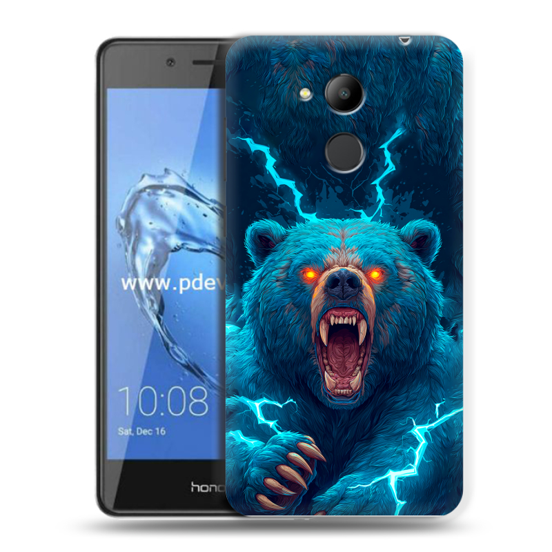 Пластиковый чехол на Huawei Honor 6C Pro с принтом Медведь Пластиковый чехол на Huawei Honor 6C Pro с принтом Медведь