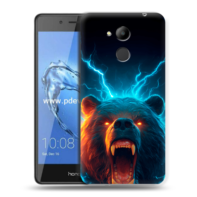Пластиковый чехол на Huawei Honor 6C Pro с принтом Медведь Пластиковый чехол на Huawei Honor 6C Pro с принтом Медведь
