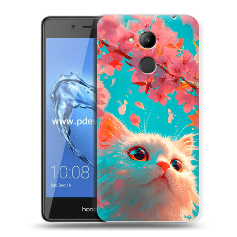 Пластиковый чехол на Huawei Honor 6C Pro с принтом Красивый кот Пластиковый чехол на Huawei Honor 6C Pro с принтом Красивый кот