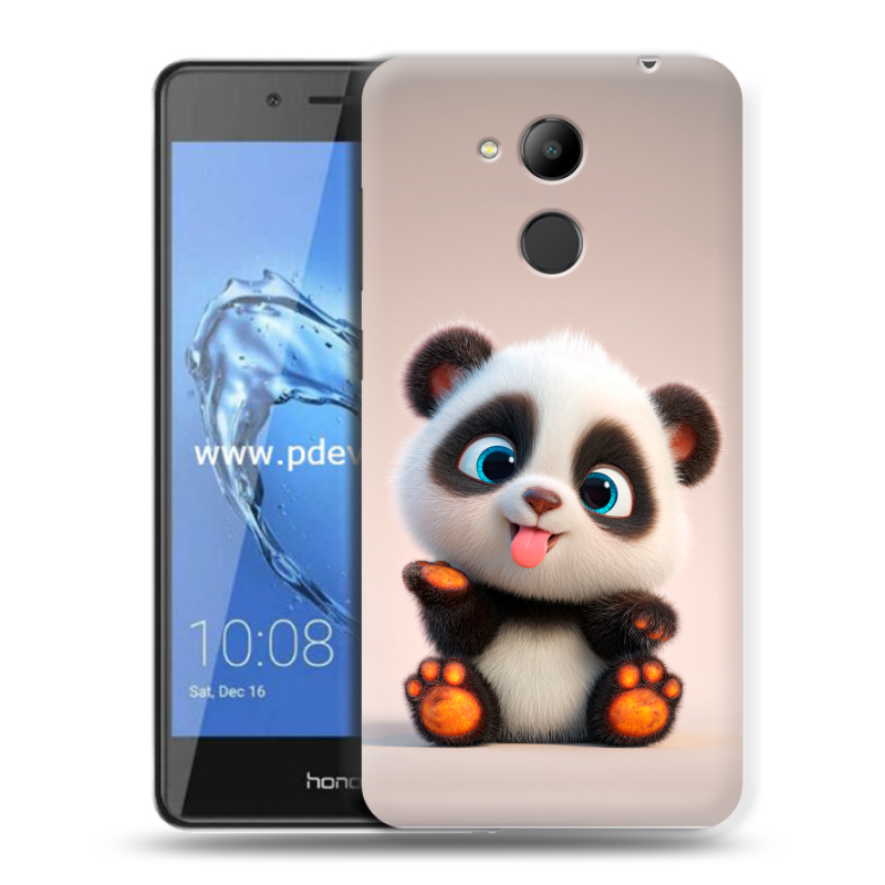 Пластиковый чехол на Huawei Honor 6C Pro с принтом милая панда Пластиковый чехол на Huawei Honor 6C Pro с принтом милая панда