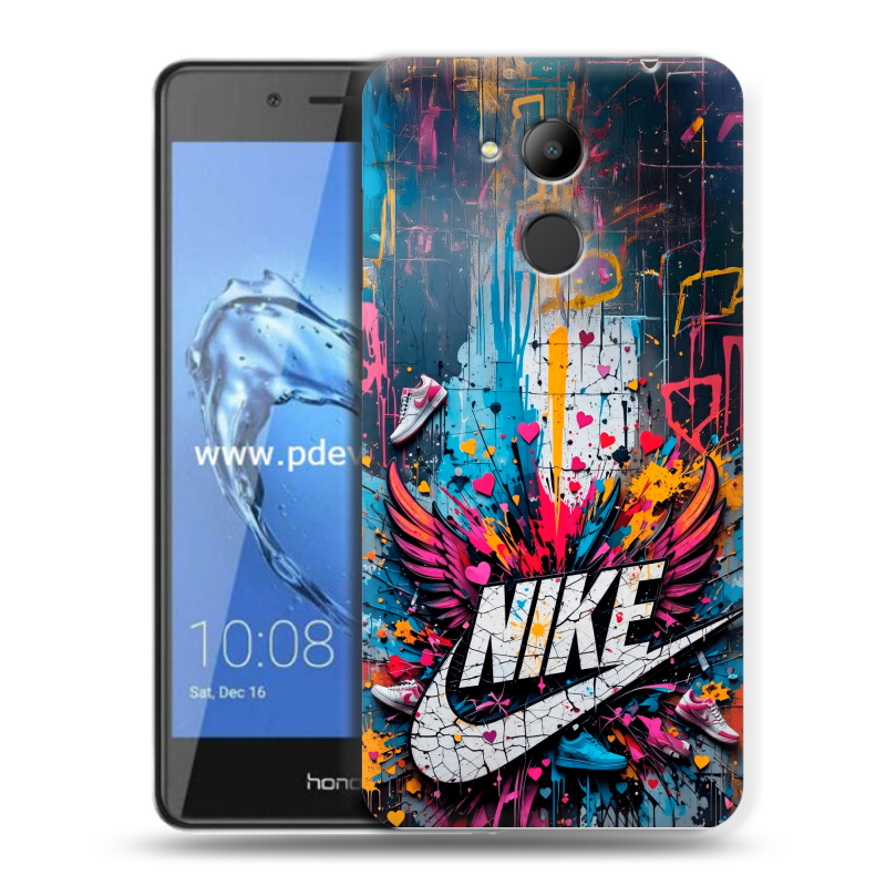 Пластиковый чехол на Huawei Honor 6C Pro с принтом Nike Найк Пластиковый чехол на Huawei Honor 6C Pro с принтом Nike Найк