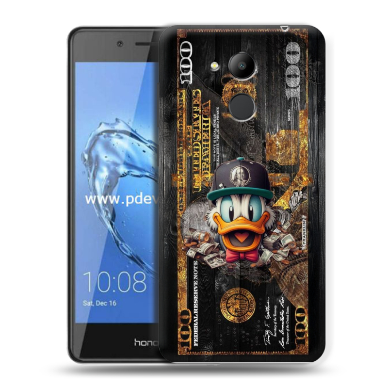 Пластиковый чехол на Huawei Honor 6C Pro с принтом Дональд Дак Доллар Пластиковый чехол на Huawei Honor 6C Pro с принтом Дональд Дак Доллар