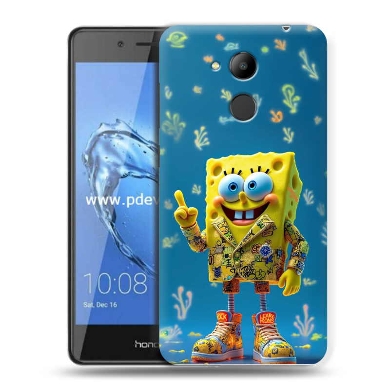 Пластиковый чехол на Huawei Honor 6C Pro с принтом Спанч боб Спанчбоб Пластиковый чехол на Huawei Honor 6C Pro с принтом Спанч боб Спанчбоб