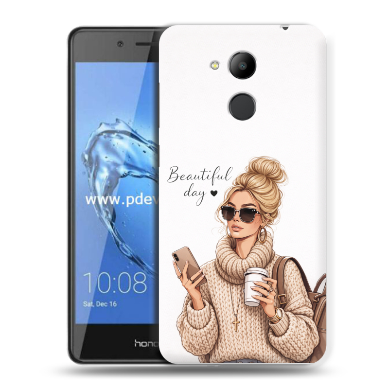 Пластиковый чехол на Huawei Honor 6C Pro с принтом женский Пластиковый чехол на Huawei Honor 6C Pro с принтом женский
