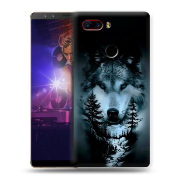 Пластиковый чехол на ZTE Nubia Z17S с принтом Лесной волк