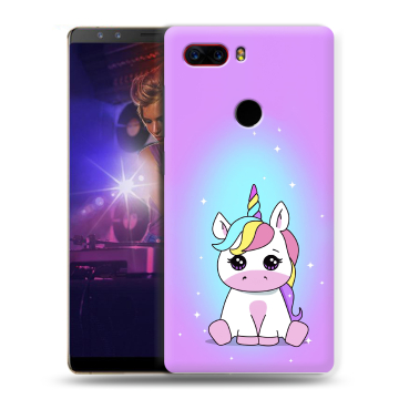 Пластиковый чехол на ZTE Nubia Z17S с принтом Единорог