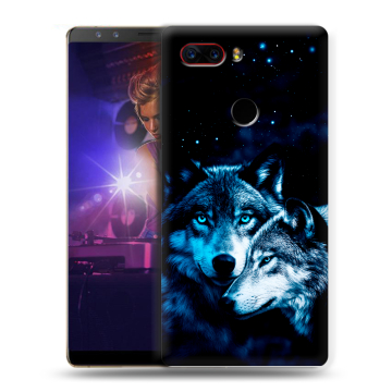 Пластиковый чехол на ZTE Nubia Z17S с принтом Волки
