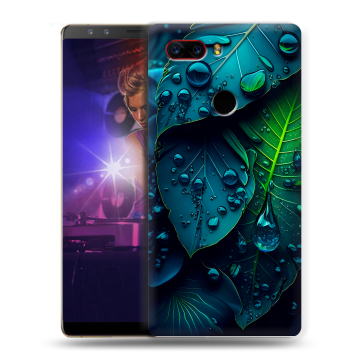 Пластиковый чехол на ZTE Nubia Z17S с принтом Листья