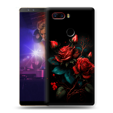 Пластиковый чехол на ZTE Nubia Z17S с принтом Розы красные