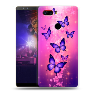 Пластиковый чехол на ZTE Nubia Z17S с принтом Бабочки