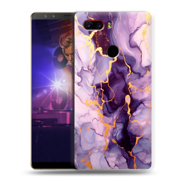 Пластиковый чехол на ZTE Nubia Z17S с принтом Мрамор