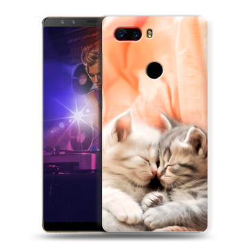 Пластиковый чехол на ZTE Nubia Z17S с принтом Котята