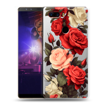 Пластиковый чехол на ZTE Nubia Z17S с принтом Розы