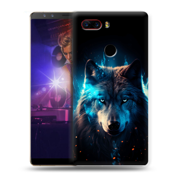 Пластиковый чехол на ZTE Nubia Z17S с принтом Волк ночной