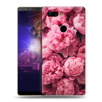 Пластиковый чехол на ZTE Nubia Z17S с принтом цветы пионы