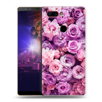 Пластиковый чехол на ZTE Nubia Z17S с принтом лавандовые розы
