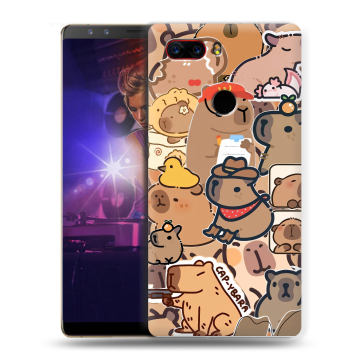 Пластиковый чехол на ZTE Nubia Z17S с принтом капибара