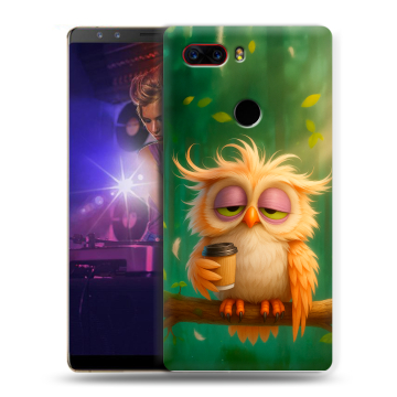 Пластиковый чехол на ZTE Nubia Z17S с принтом сова