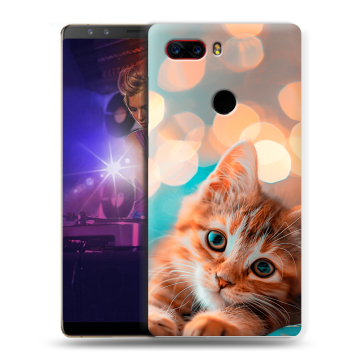 Пластиковый чехол на ZTE Nubia Z17S с принтом котик