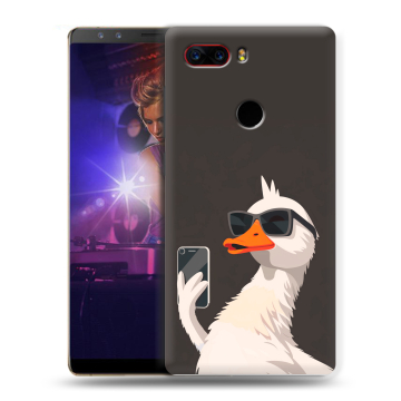Пластиковый чехол на ZTE Nubia Z17S с принтом утка в очках