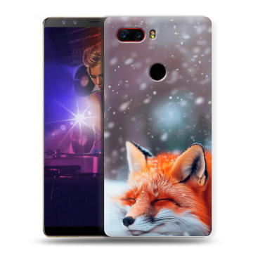 Пластиковый чехол на ZTE Nubia Z17S с принтом лиса