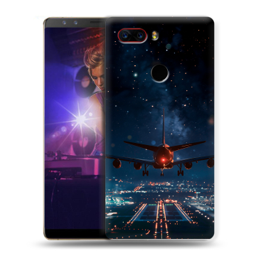 Пластиковый чехол на ZTE Nubia Z17S с принтом самолет