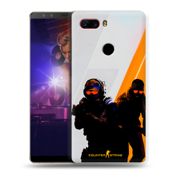 Пластиковый чехол на ZTE Nubia Z17S с принтом Контер страйк Counter strike