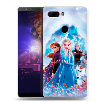 Пластиковый чехол на ZTE Nubia Z17S с принтом Холодное сердце Frozen