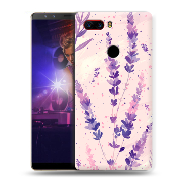 Пластиковый чехол на ZTE Nubia Z17S с принтом цветы лаванда