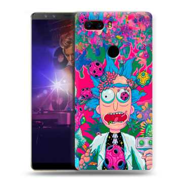 Пластиковый чехол на ZTE Nubia Z17S с принтом Рик и Морти Rick Morty