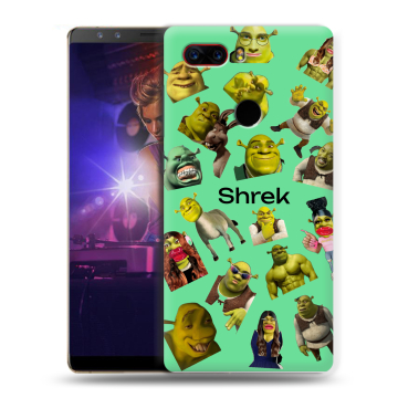 Пластиковый чехол на ZTE Nubia Z17S с принтом Шрек Shrek