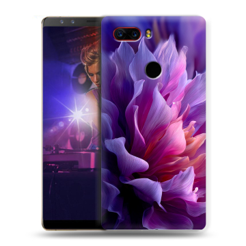 Пластиковый чехол на ZTE Nubia Z17S с принтом женский цветы