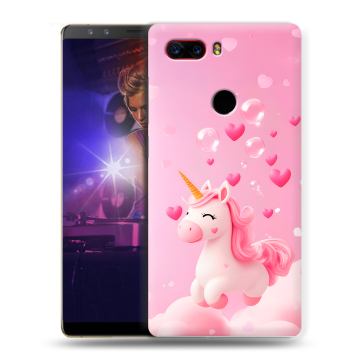 Пластиковый чехол на ZTE Nubia Z17S с принтом Единорог
