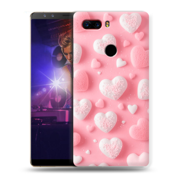 Пластиковый чехол на ZTE Nubia Z17S с принтом Сердечки