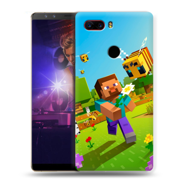 Пластиковый чехол на ZTE Nubia Z17S с принтом Майнкрафт Minecraft