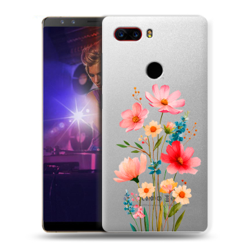 Пластиковый чехол на ZTE Nubia Z17S с принтом Цветы