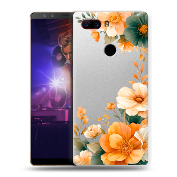 Пластиковый чехол на ZTE Nubia Z17S с принтом Цветы принт