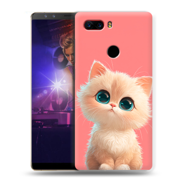 Пластиковый чехол на ZTE Nubia Z17S с принтом Розовый котенок