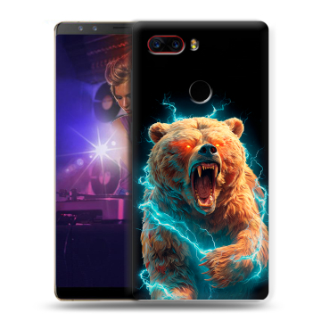Пластиковый чехол на ZTE Nubia Z17S с принтом Медведь