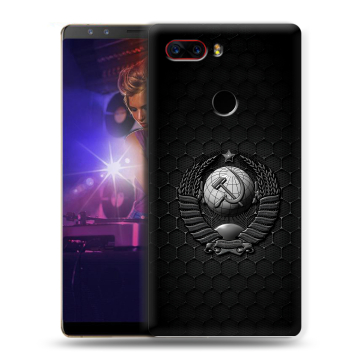Пластиковый чехол на ZTE Nubia Z17S с принтом Герб Флаг СССР