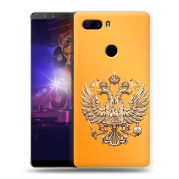 Пластиковый чехол на ZTE Nubia Z17S с принтом Герб Флаг России