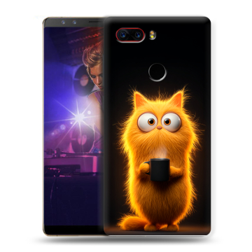 Пластиковый чехол на ZTE Nubia Z17S с принтом Смешной кот