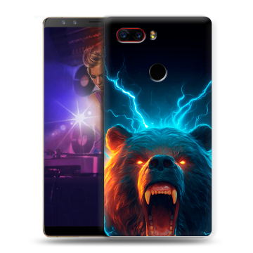Пластиковый чехол на ZTE Nubia Z17S с принтом Медведь