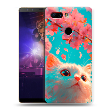 Пластиковый чехол на ZTE Nubia Z17S с принтом Красивый кот