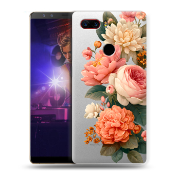 Пластиковый чехол на ZTE Nubia Z17S с принтом цветы