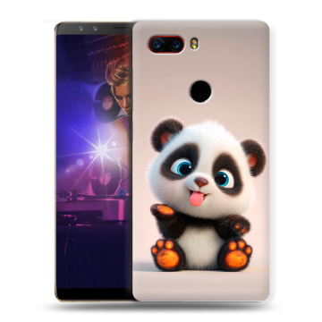 Пластиковый чехол на ZTE Nubia Z17S с принтом милая панда