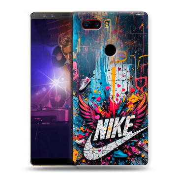 Пластиковый чехол на ZTE Nubia Z17S с принтом Nike Найк