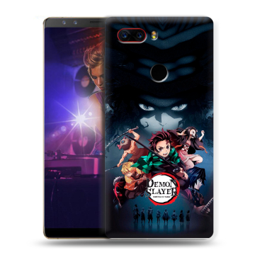 Пластиковый чехол на ZTE Nubia Z17S с принтом Demon Slayer Клинок рассекающий демонов